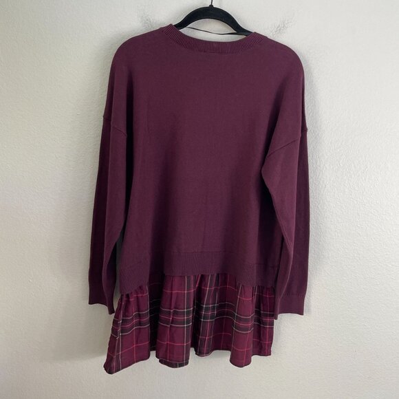Torrid 0 Womens Large Long Sleeve Cropped 2fer Sweater Knit Top Preppy Academia - Picture 9 of 9